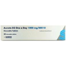 Accrete D3 One a Day 1000mg/880iu Chewable Tablets 30s