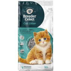 Breeder Celect Recycled Paper Pellet Non Clumping Cat Litter 30L