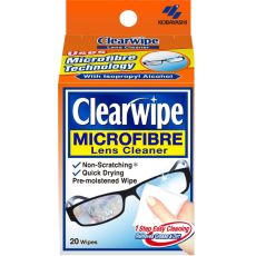 Clearwipe Microfibre Lens Cleaner Wipes 20s