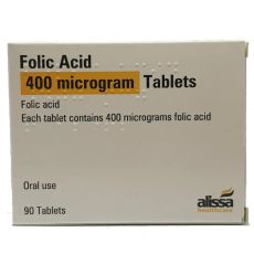 Folic Acid 400mcg Tablets 90s