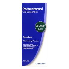 Paracetamol 250mg/5ml Sugar Free Oral Suspension 200ml