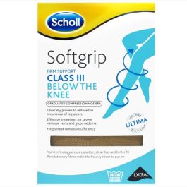 Scholl Softgrip Class 1 Thigh Length Natural Medium - 1 Pair