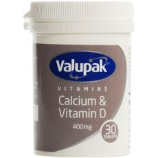 Valupak Calcium with Vitamin D 400mg 30s