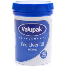 Valupak Cod Liver Oil 1000mg 30s