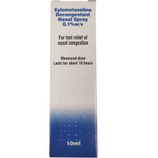 Xylometazoline 0.1% w/v Decongestant Nasal Spray 10ml